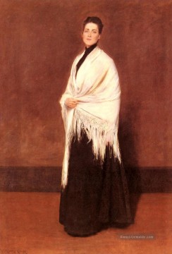  shawl - Porträt von MrsCSHAWL William Merritt Chase
